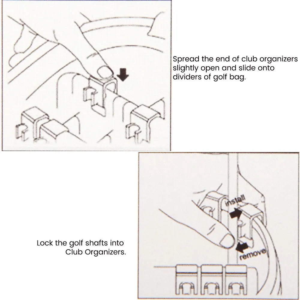 14pcs Golf Clamp Golf Bag Clip Fixed Golf Clubs Buckle Ball Training Aids Sports Game Accessories Swing Trainer Equipment