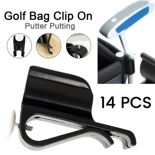 14pcs Golf Clamp Golf Bag Clip Fixed Golf Clubs Buckle Ball Training Aids Sports Game Accessories Swing Trainer Equipment