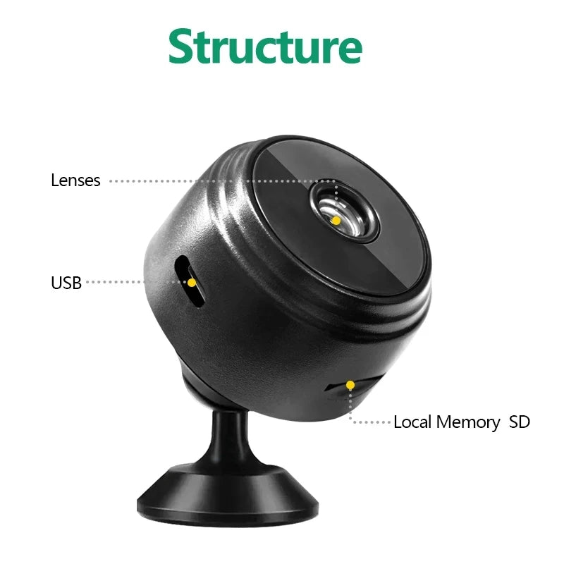 WiFi Mini Camera Wireless Video Recorder Security Protection Camera Smart Home Monitoring Camera For Infants And Pets