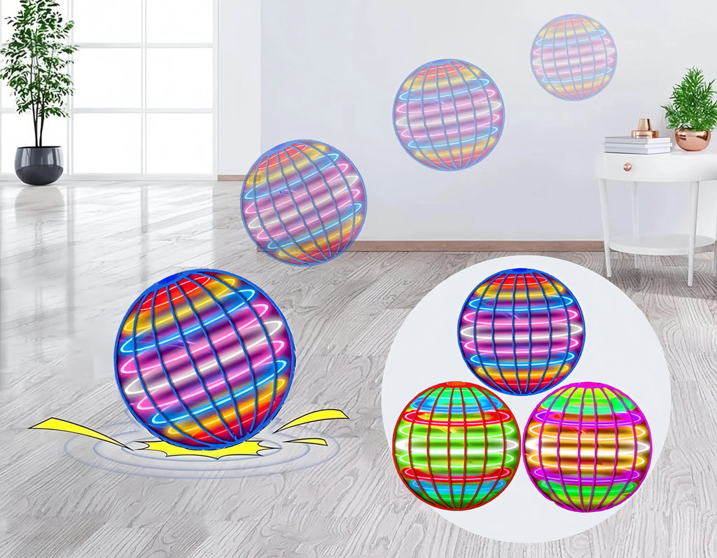 Flying Orb Boomerang Ball LED Lights Flying Spinner Drone Magic Ball Flying Ball Toy Luminous Toys Halloween Kids Birthday Gifts