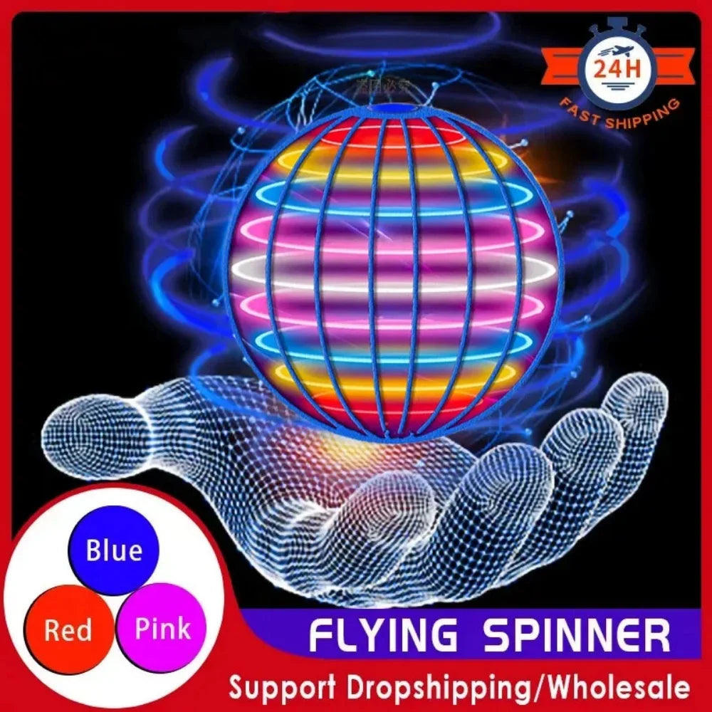 Flying Orb Boomerang Ball LED Lights Flying Spinner Drone Magic Ball Flying Ball Toy Luminous Toys Halloween Kids Birthday Gifts