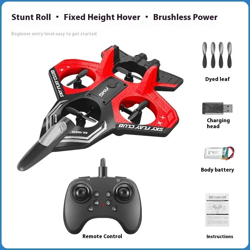 EPP Foam RC Plane with Cool LED Lights | 360° Flip Stunt | One-Key Start | 2.4G 4CH Remote Control | Best Gift for Kids Boys