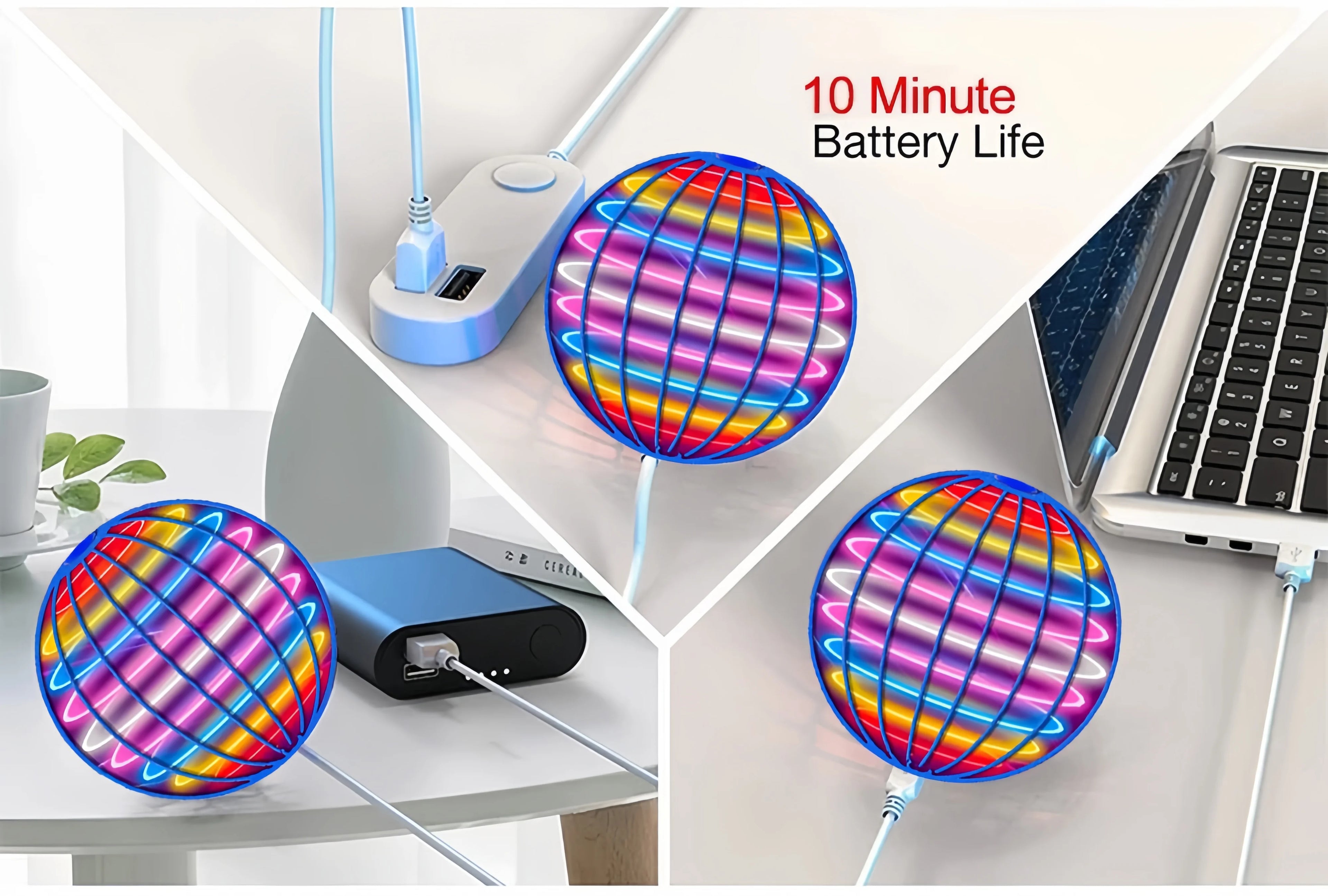 Flying Orb Boomerang Ball LED Lights Flying Spinner Drone Magic Ball Flying Ball Toy Luminous Toys Halloween Kids Birthday Gifts