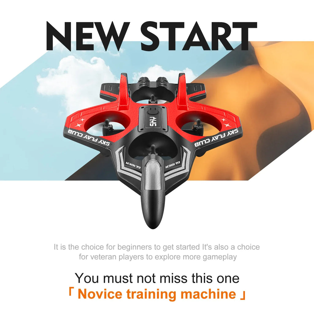 EPP Foam RC Plane with Cool LED Lights | 360° Flip Stunt | One-Key Start | 2.4G 4CH Remote Control | Best Gift for Kids Boys