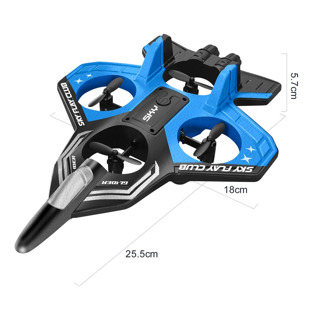 EPP Foam RC Plane with Cool LED Lights | 360° Flip Stunt | One-Key Start | 2.4G 4CH Remote Control | Best Gift for Kids Boys